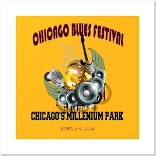 CHICAGO BLUES FESTIVAL T SHIRT Posters and Art